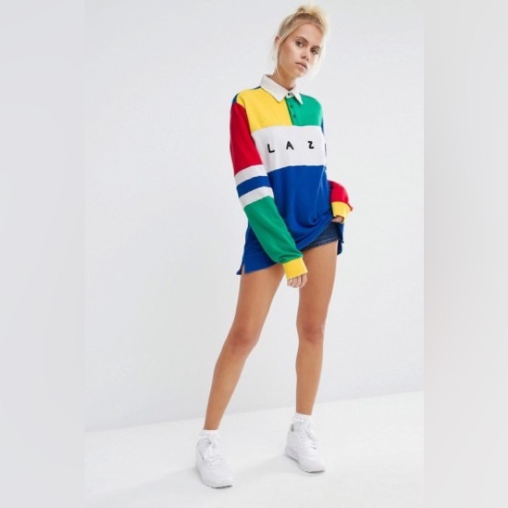 Lazy oaf ruby color blocked top
